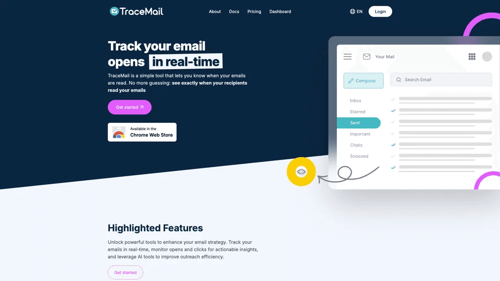 Tracemail 官网截图