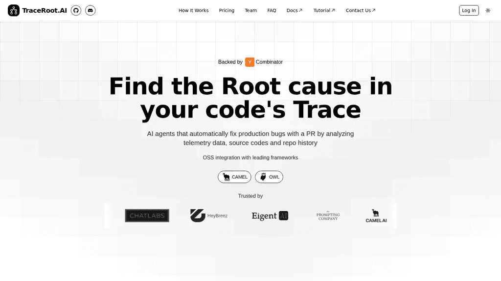 TraceRoot.AI 工具截图