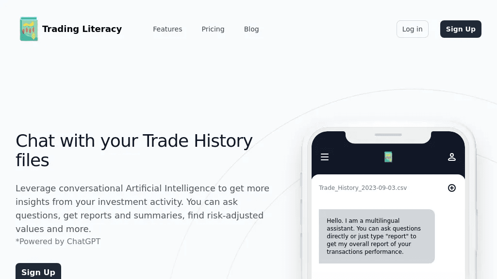 Trading Literacy Bot 官网截图