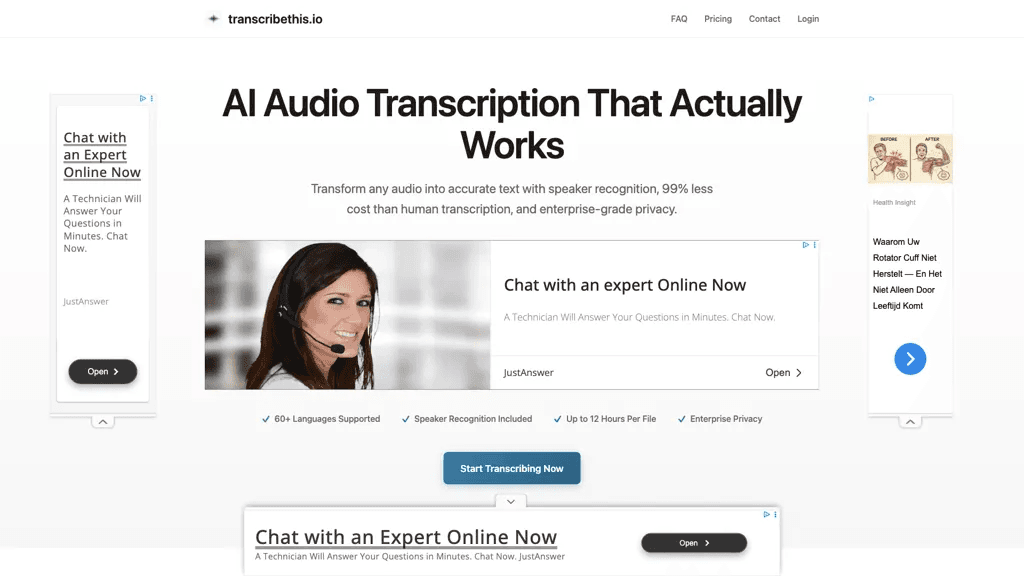 Transcribethis 工具截图
