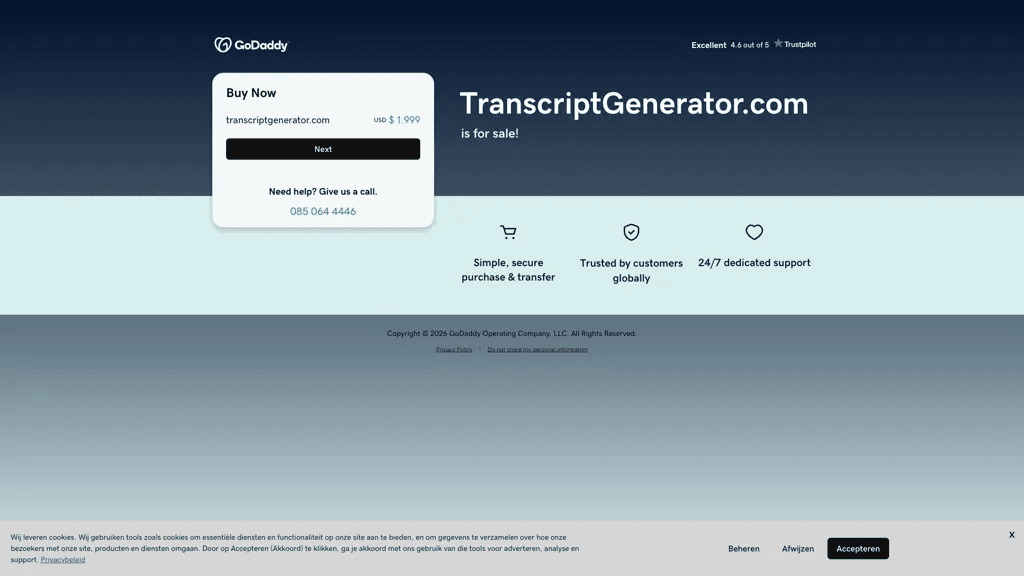 Transcript generator 工具截图