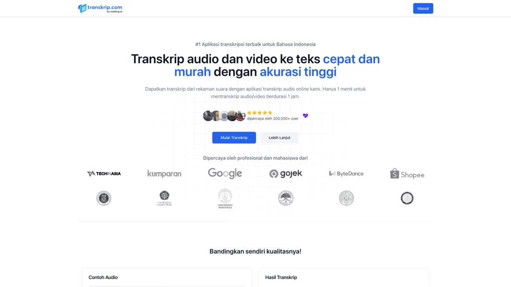 Transkrip 工具截图