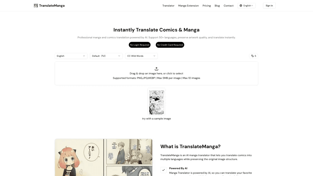 TranslateManga 工具截图