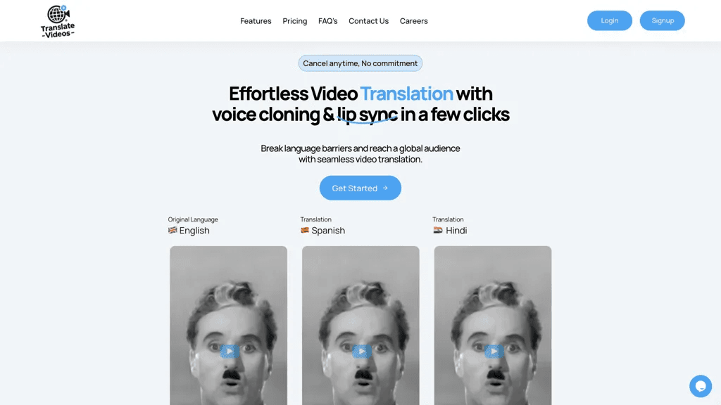 TranslateVideos.io 工具截图