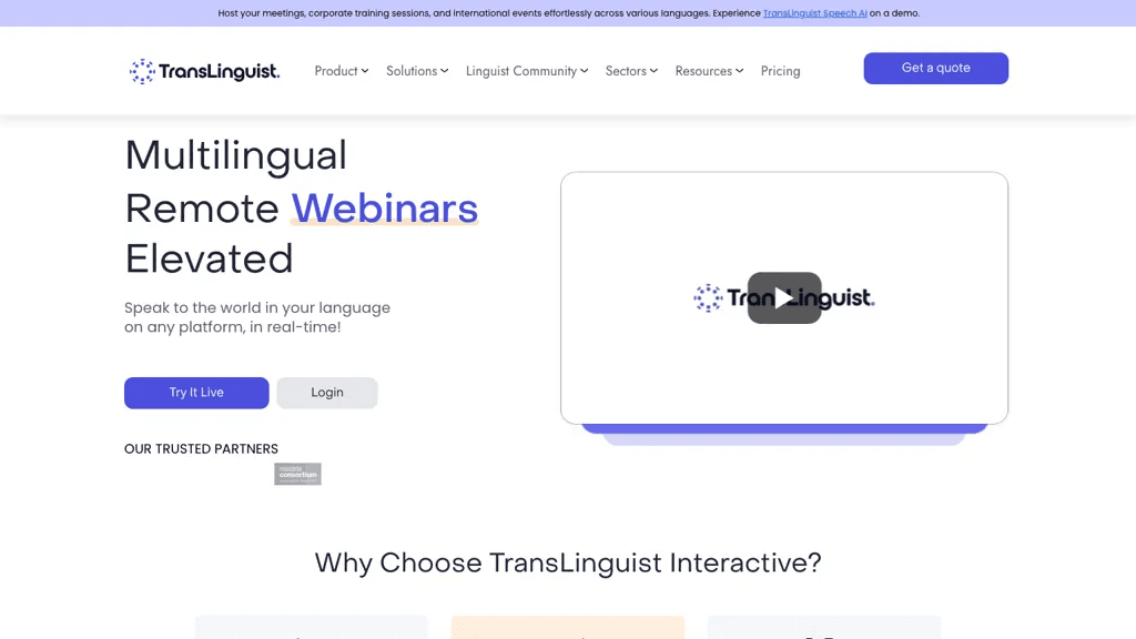 Translinguist 官网截图