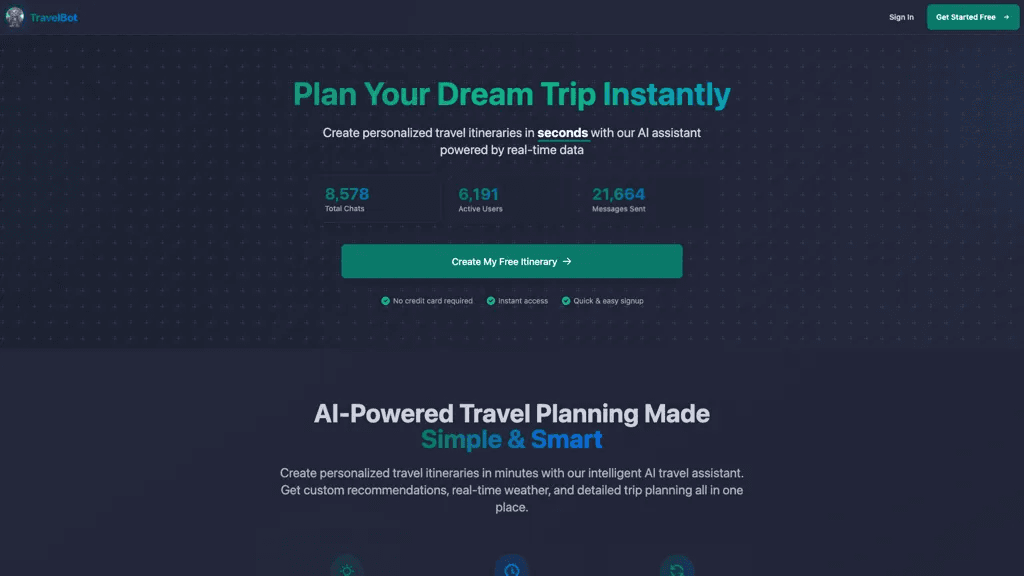 TravelBot 官网截图