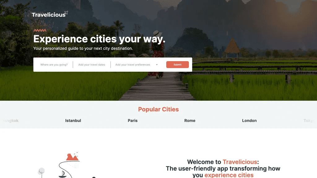 Travelicious 官网截图
