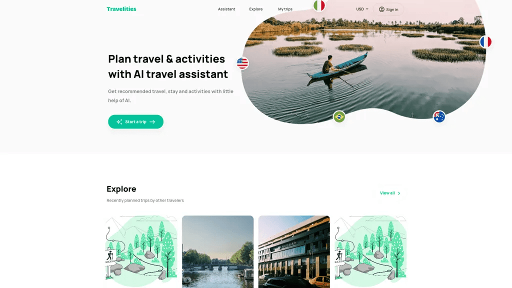 Travelities 官网截图