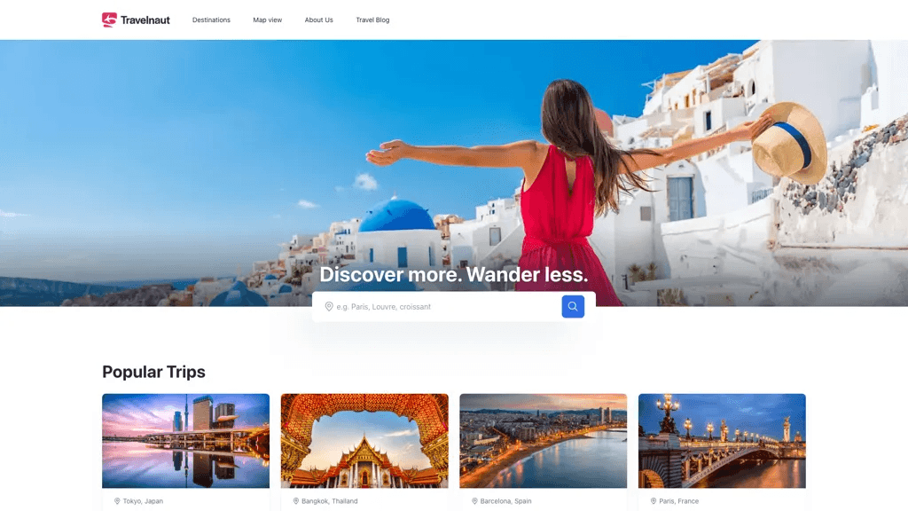Travelnaut 官网截图