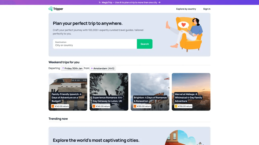 Tripper Guide 官网截图