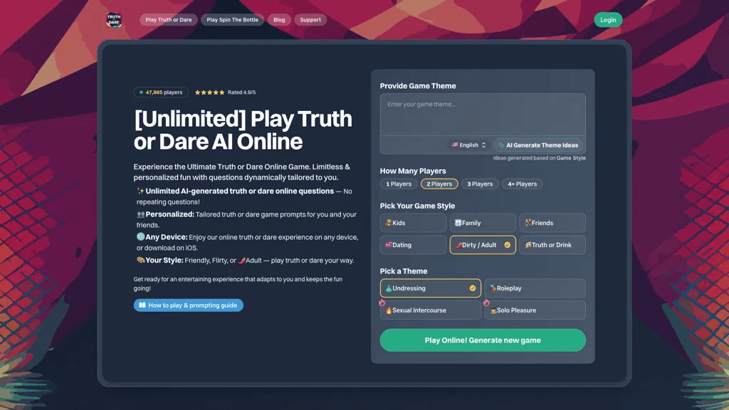 Truth or Dare AI 工具截图