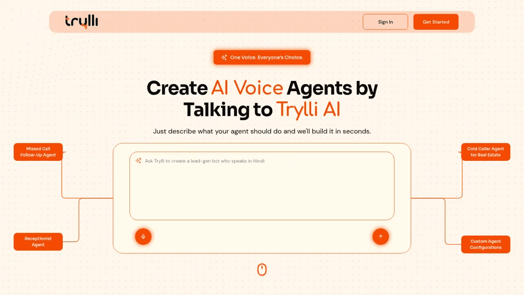 Trylli AI 官网截图