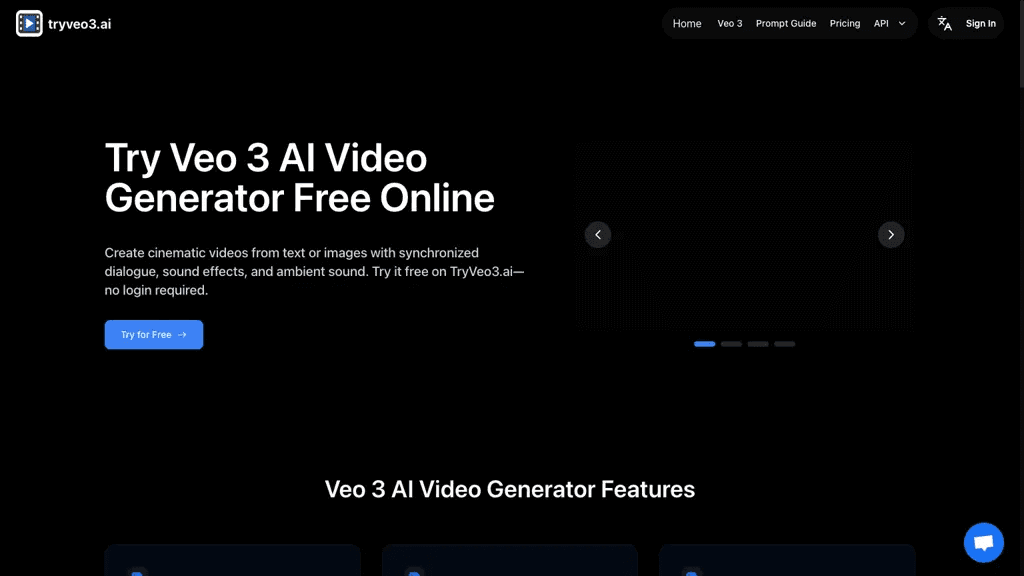 TryVeo3.ai 工具截图