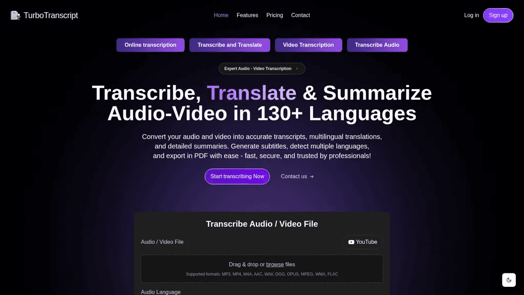 TurboTranscript 工具截图