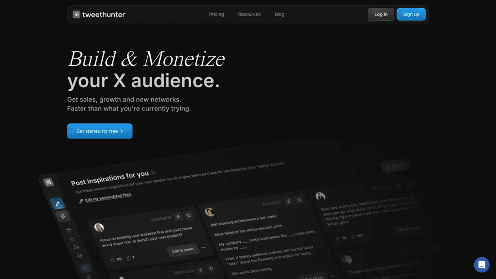 Tweet Hunter 工具截图