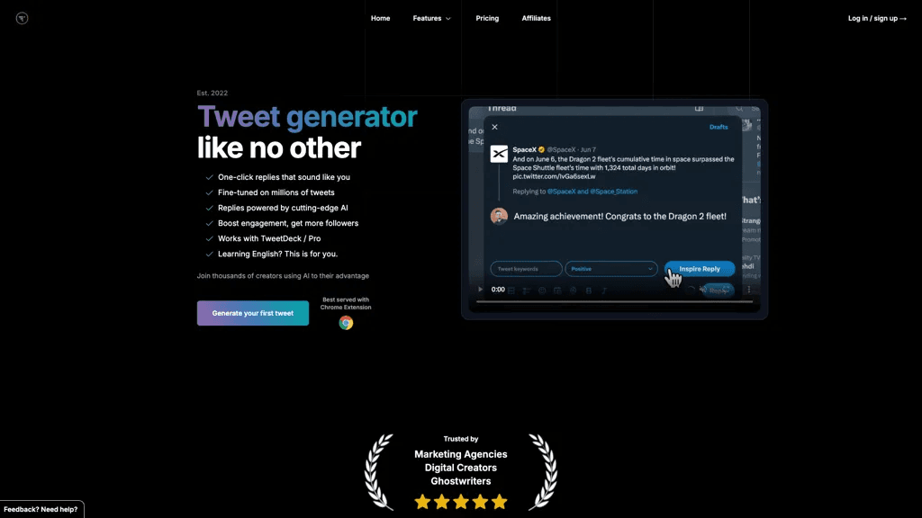 TweetAI 工具截图