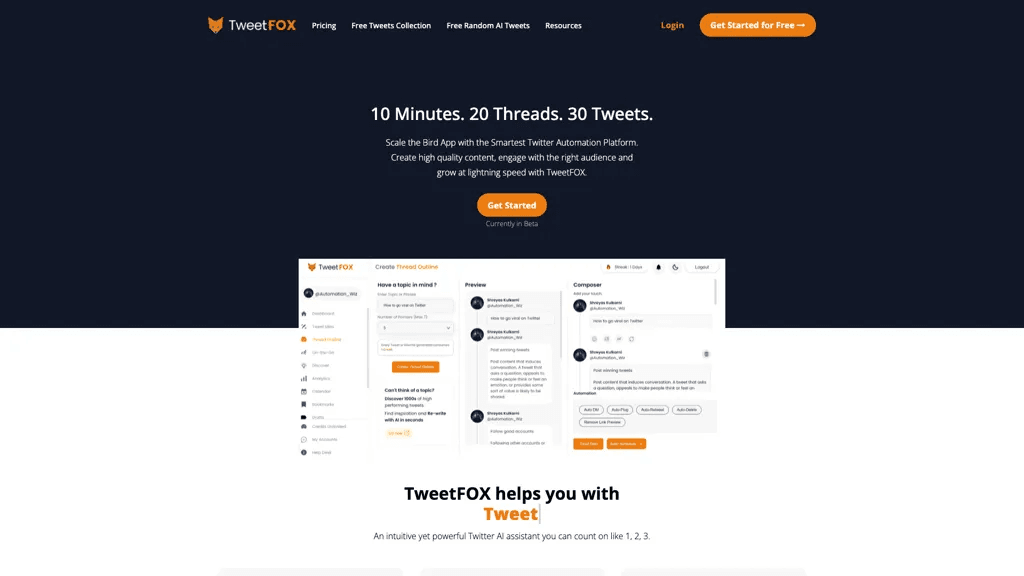 Tweetfox 工具截图