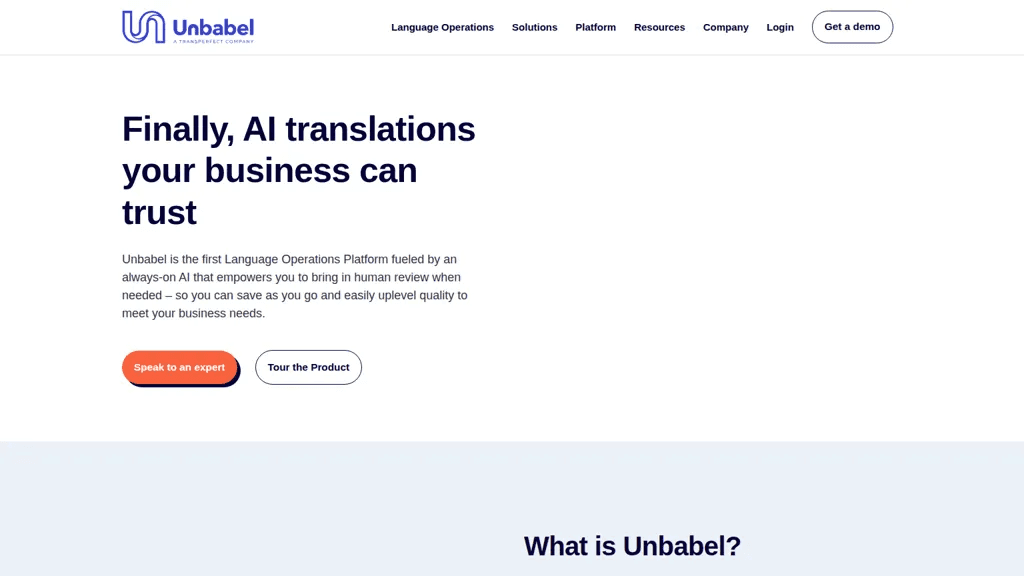Unbabel 官网截图