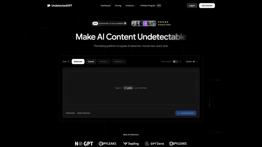 UndetectedGPT 工具截图