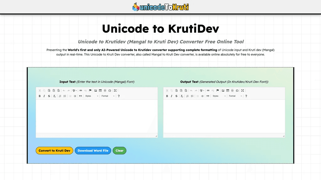 Unicode to Krutidev 工具截图