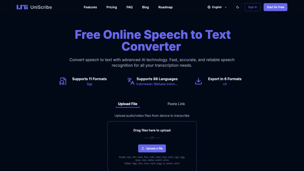 UniScribe.co 工具截图