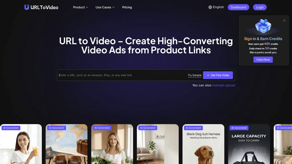 UrlToVideo.AI 工具截图