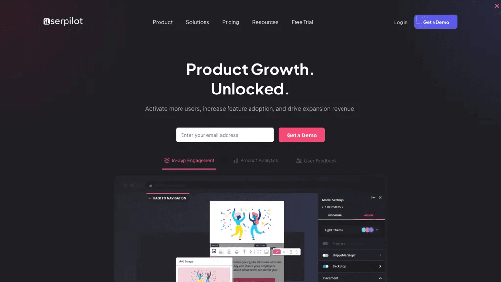 Userpilot 工具截图