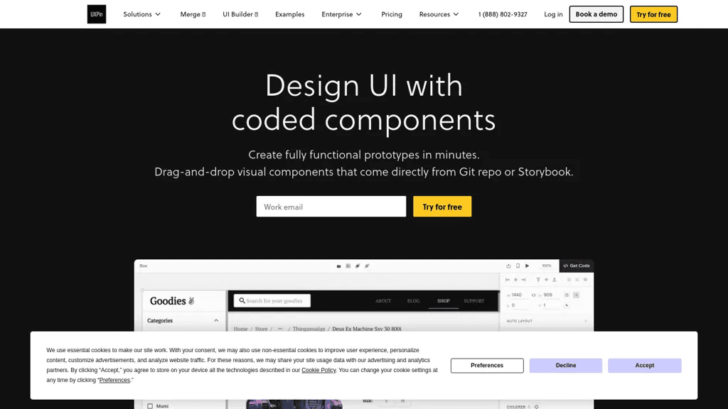UXPin 官网截图