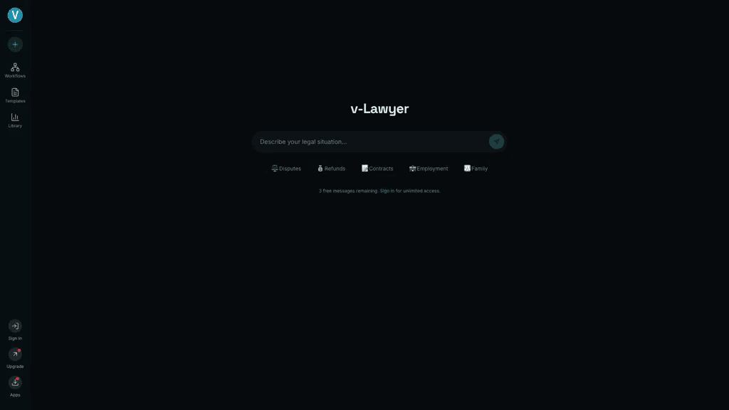 v-Lawyer 官网截图