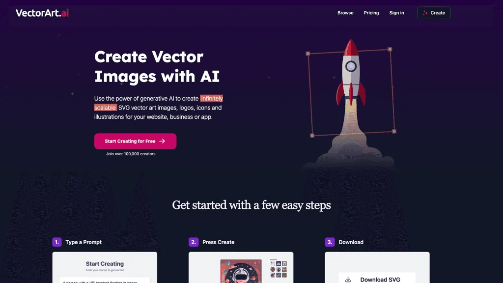 VectorArt.ai 官网截图