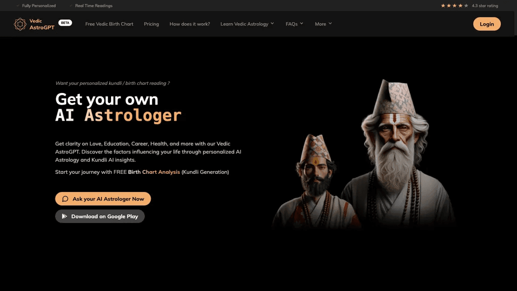 Vedic AstroGPT 工具截图