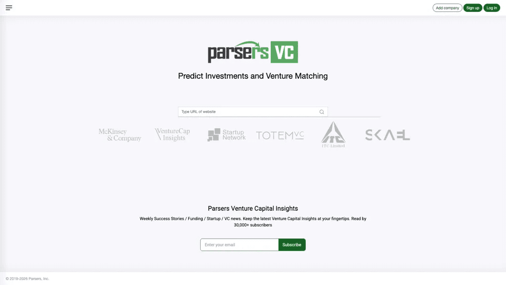 Venture Matching 官网截图