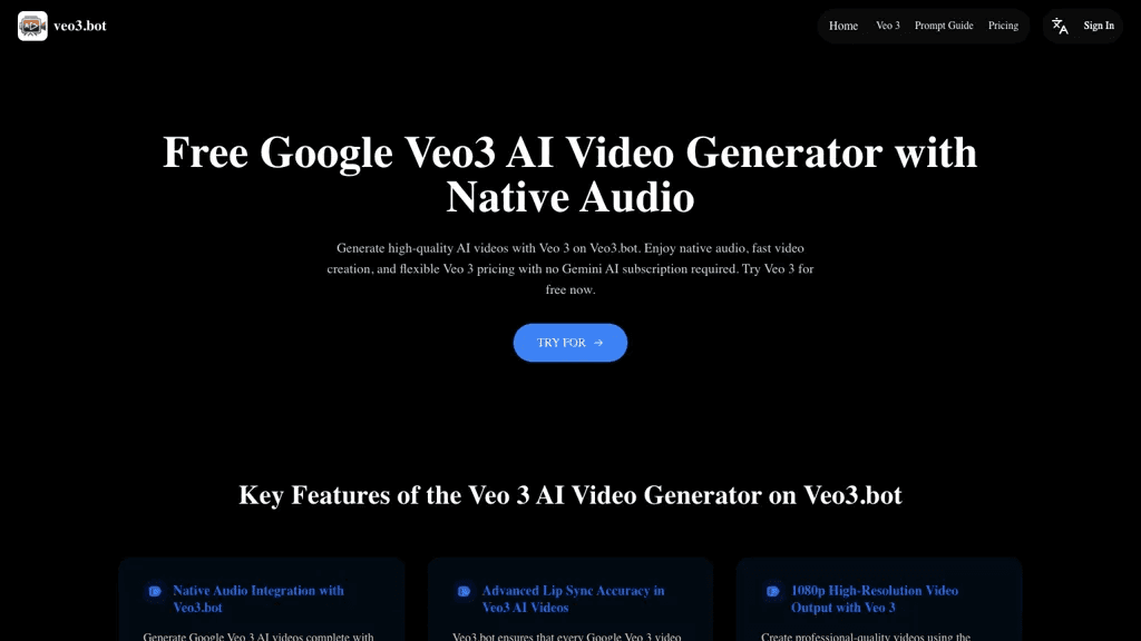 Veo3.bot 官网截图