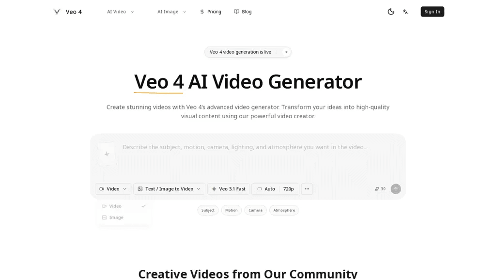 veo4.im 官网截图