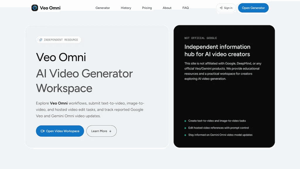veoomni.ai 工具截图