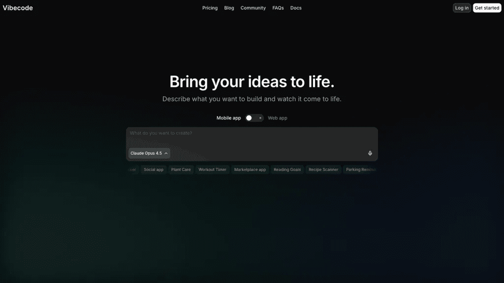 Vibecode 工具截图