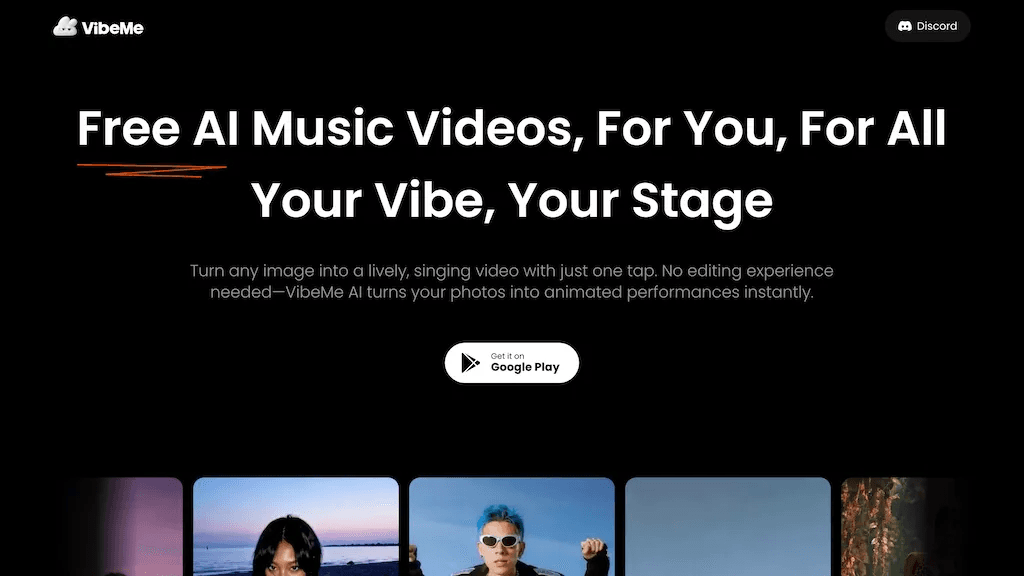 VibeMe AI 工具截图