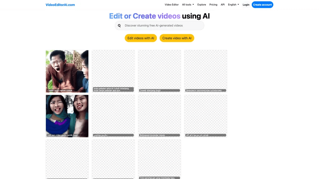 Video Editor AI 官网截图