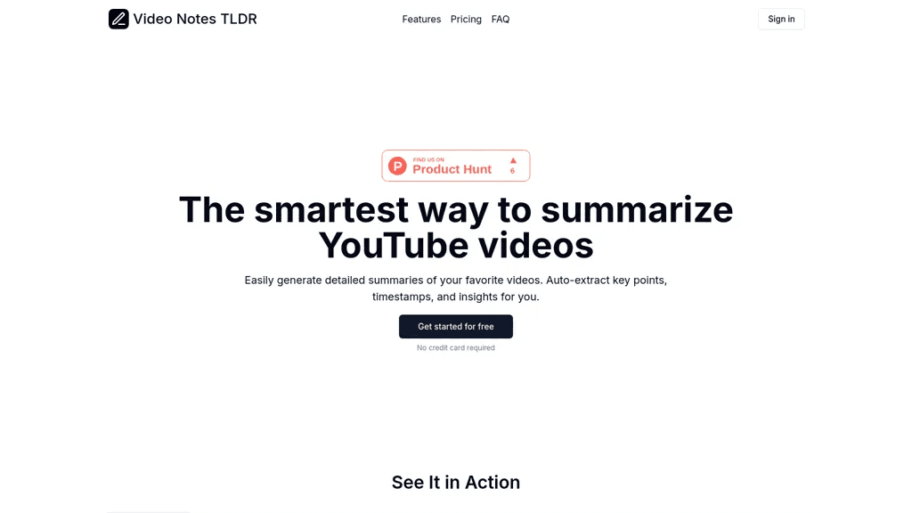 Video Notes TLDR 工具截图