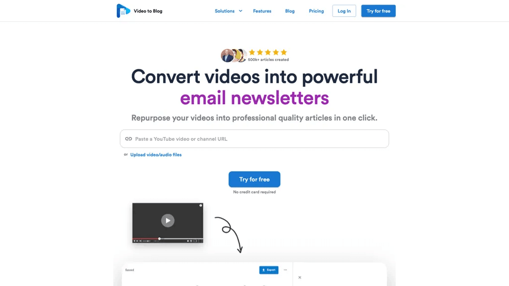 Video to Blog 工具截图
