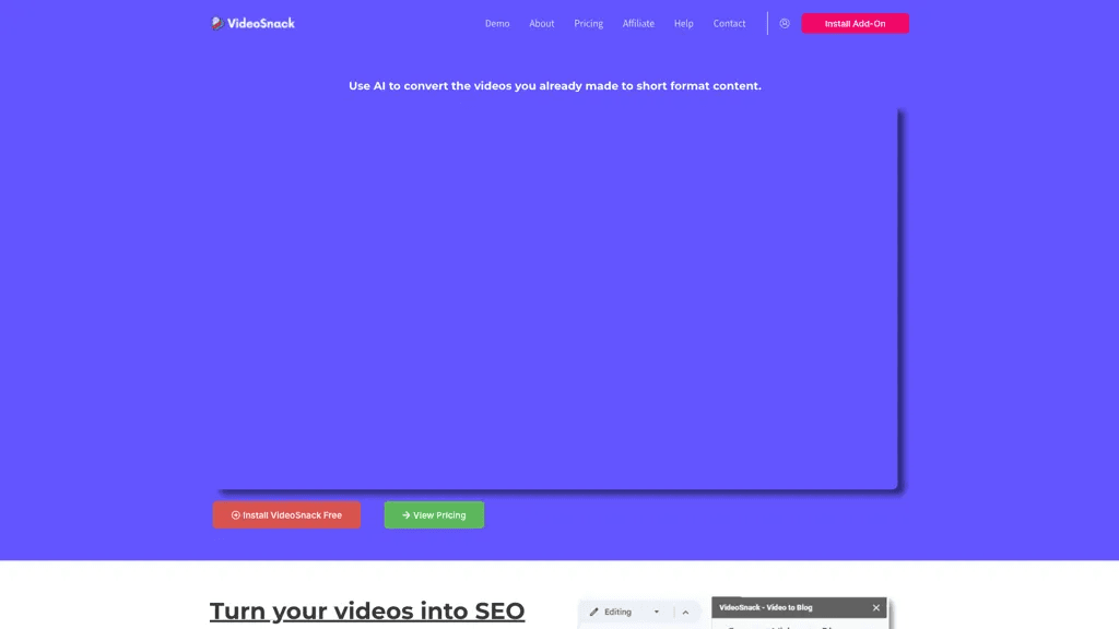 VideoSnack 工具截图