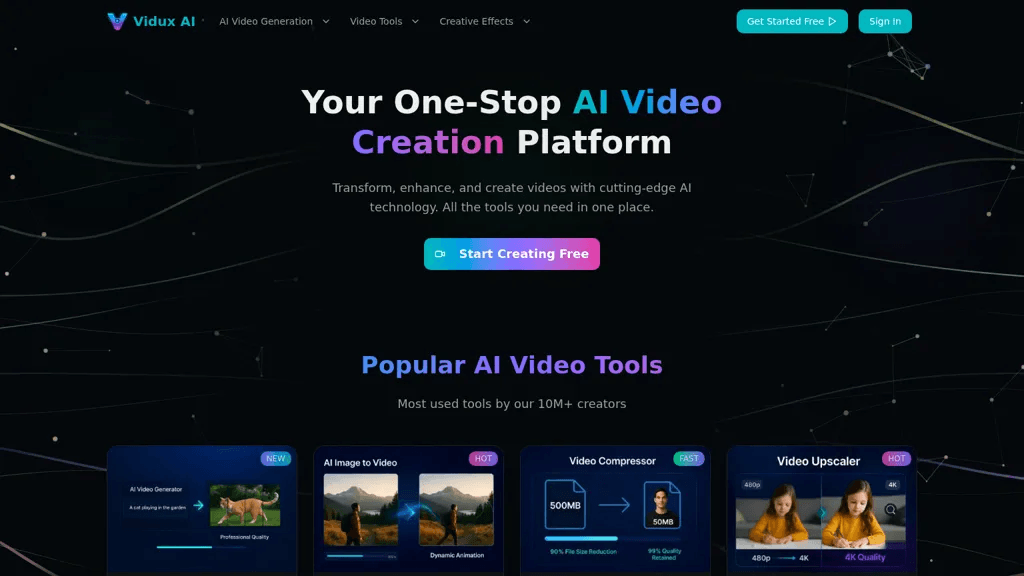 Vidux AI 工具截图