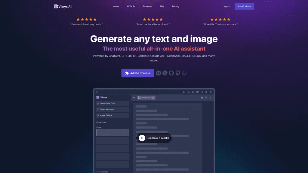 Viinyx AI 工具截图