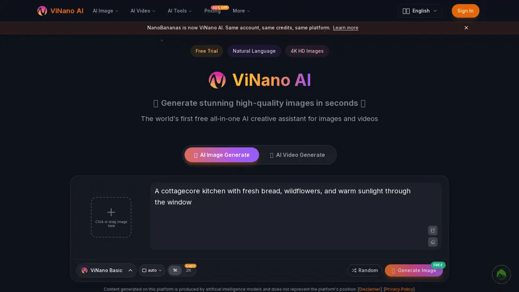 ViNano AI 工具截图