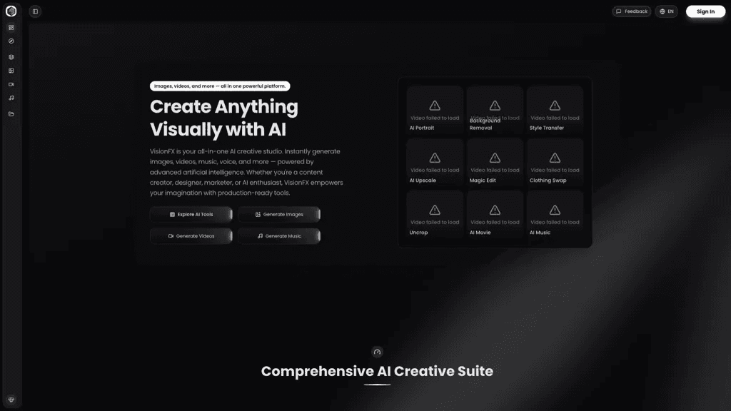 VisionFX AI 工具截图
