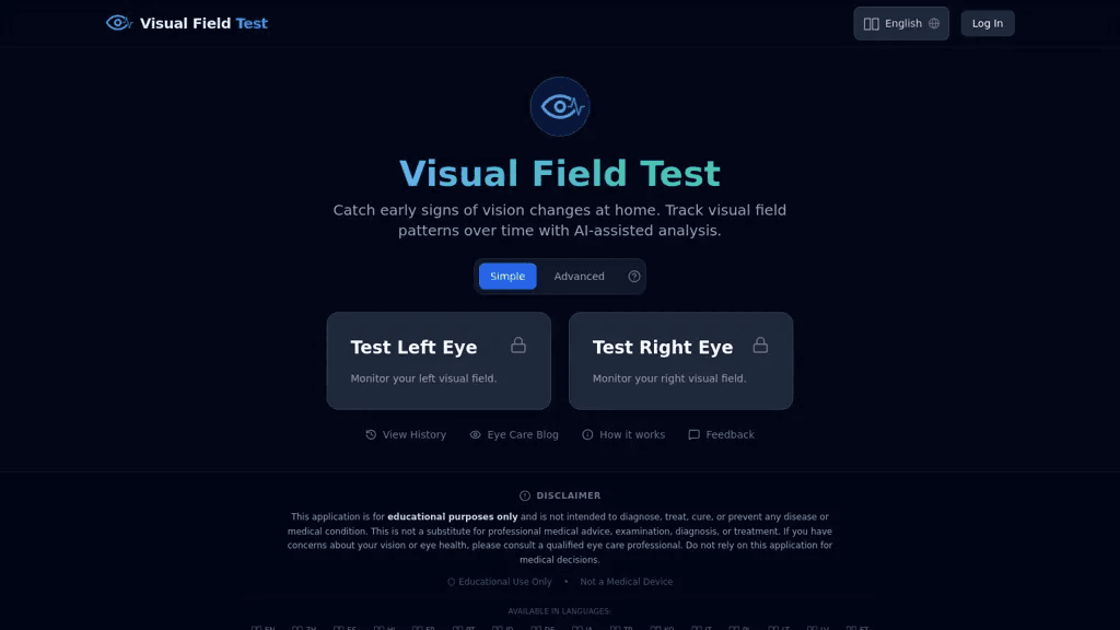 Visual Field Test 工具截图