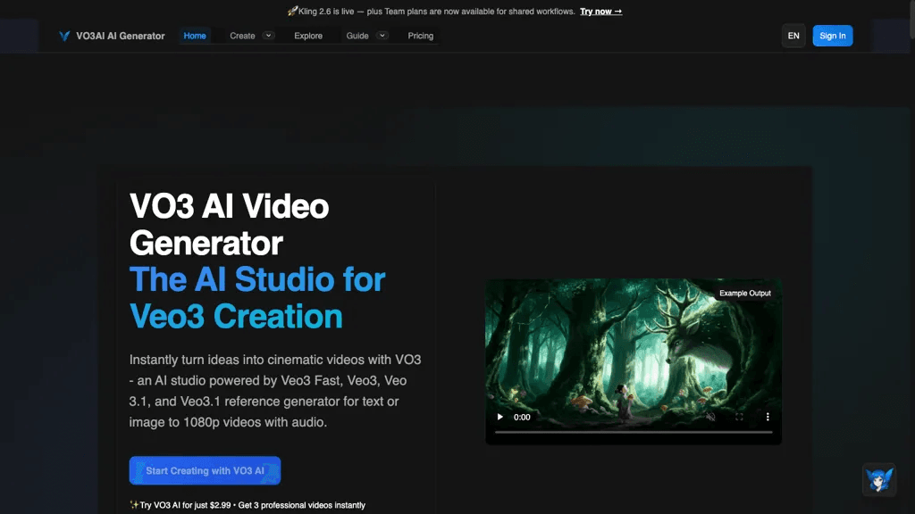 VO3AI AI Generator 工具截图