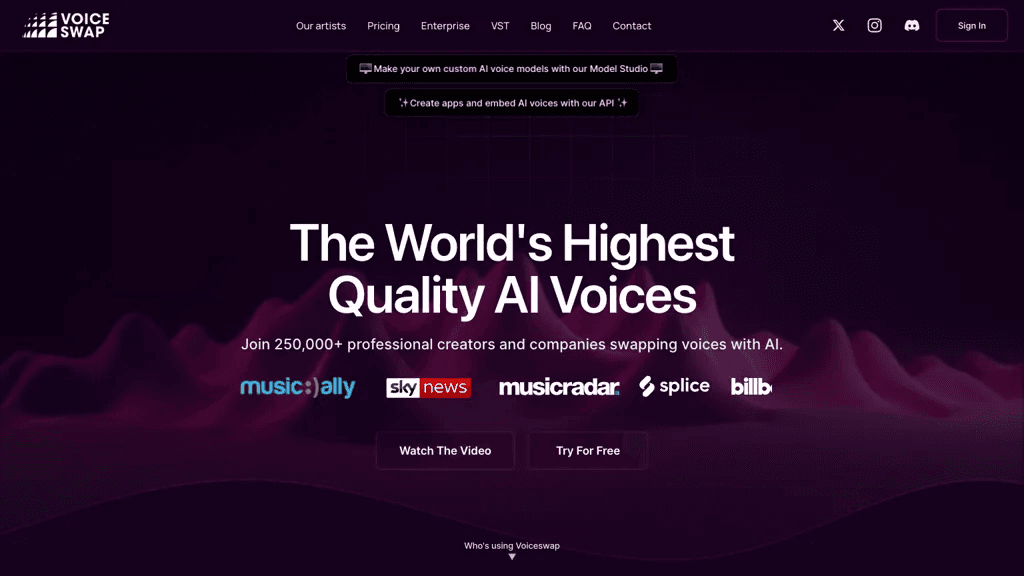 voice-swap.ai 工具截图