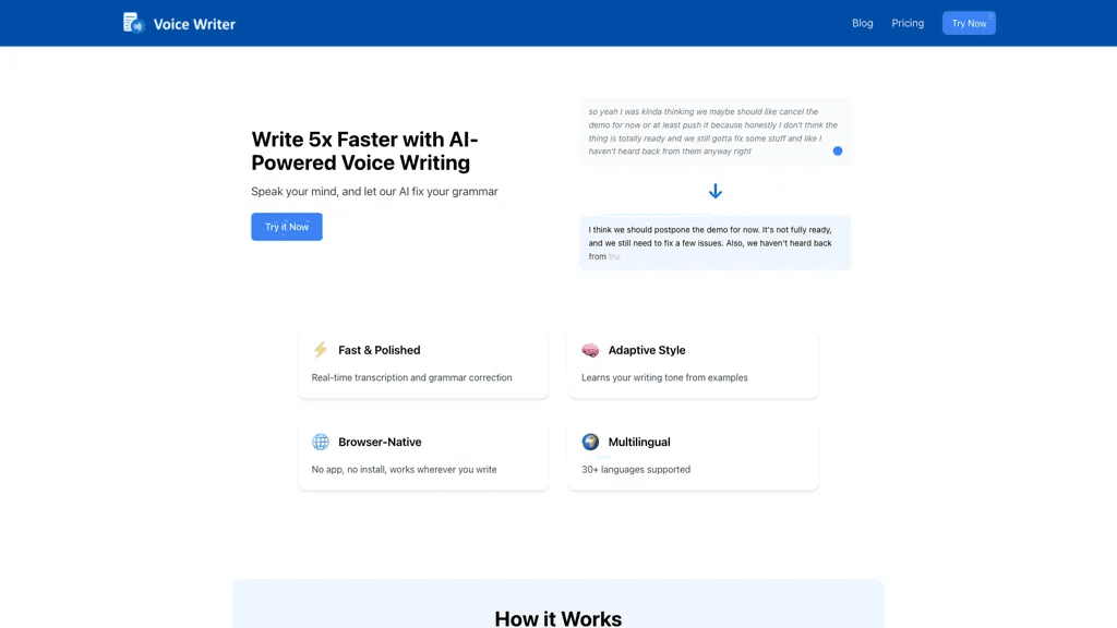 Voice Writer 工具截图
