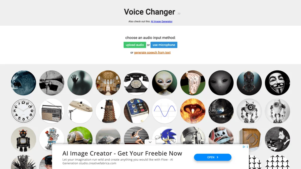 Voicechanger.io 官网截图